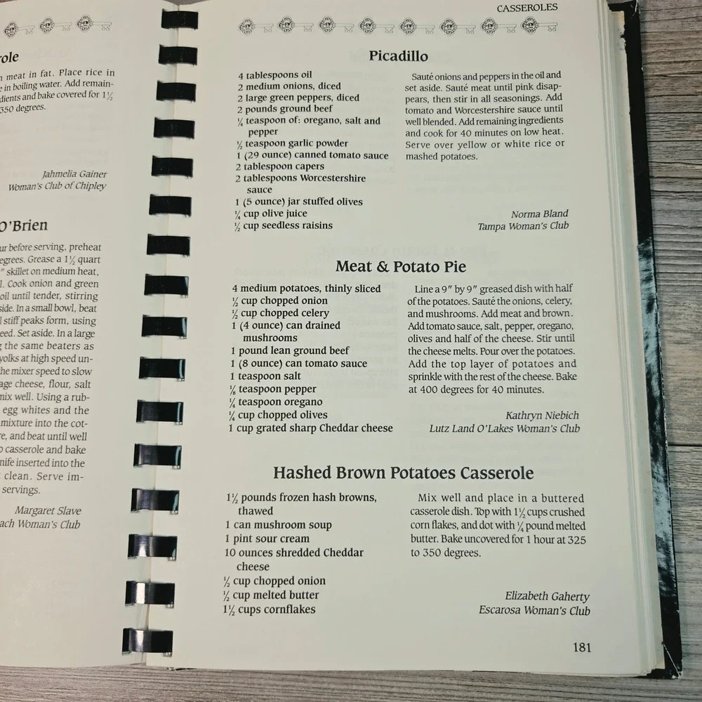 The Florida Cooking Adventure Cookbook 1987 FFWC Women's‎ Club Recipes Hacienda